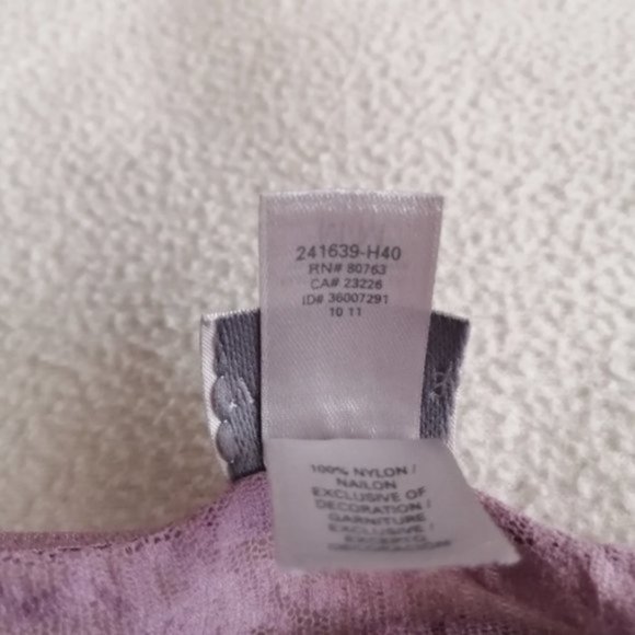 Victoria's Secret Lace Purple Flowy Lingerie Slip ￼ - Picture 6 of 12